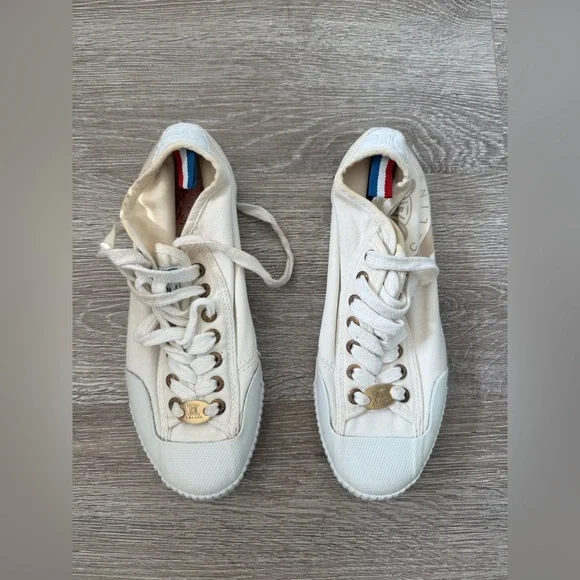 Celine x Feiyue EUC High Top Canvas Sneakers Rare Size 37 EU 7,5 US Vintage
